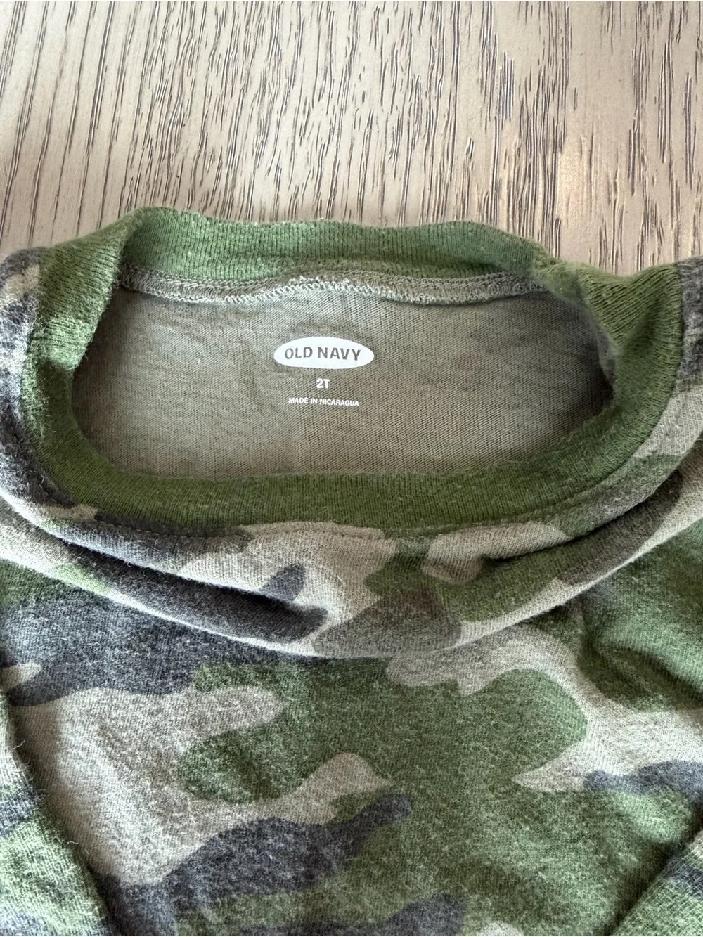 Old Navy Green Camo Long-Sleeve Tee
